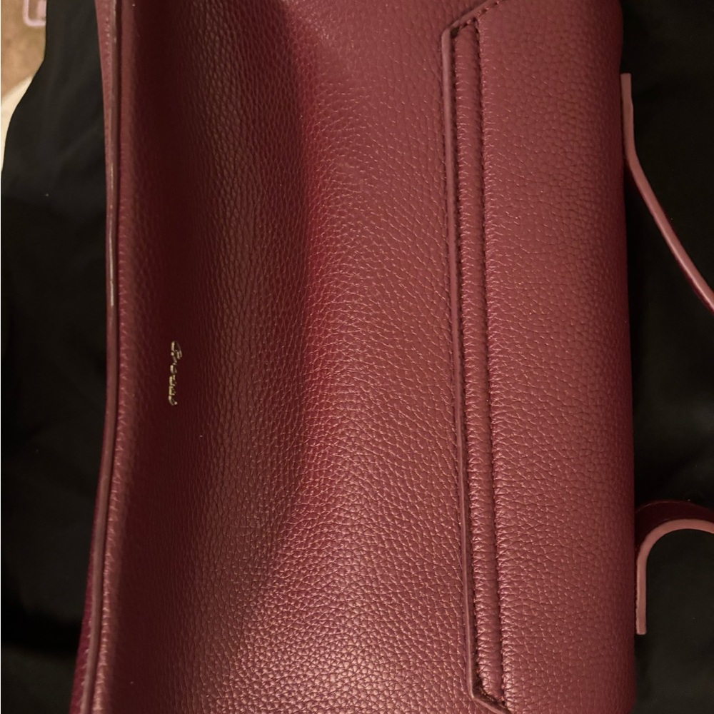Sophisticated Red Leather Clutch with Textured Finish